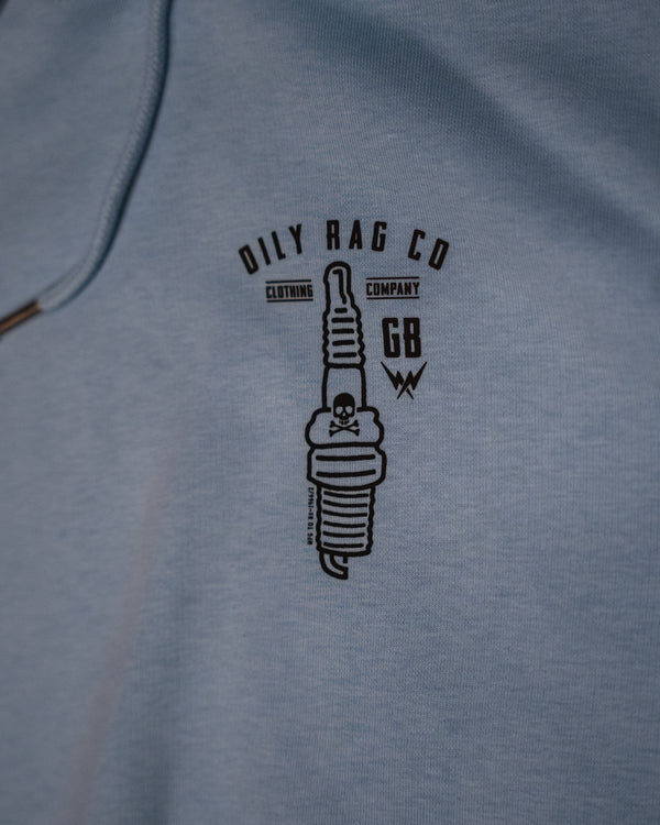 GB Spark Plug Pullover Hoodie - Sky Blue