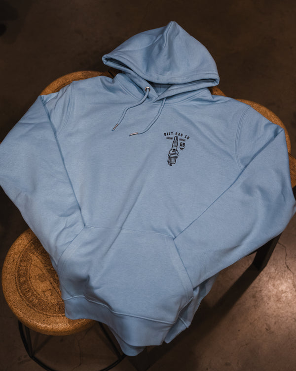 GB Spark Plug Pullover Hoodie - Sky Blue