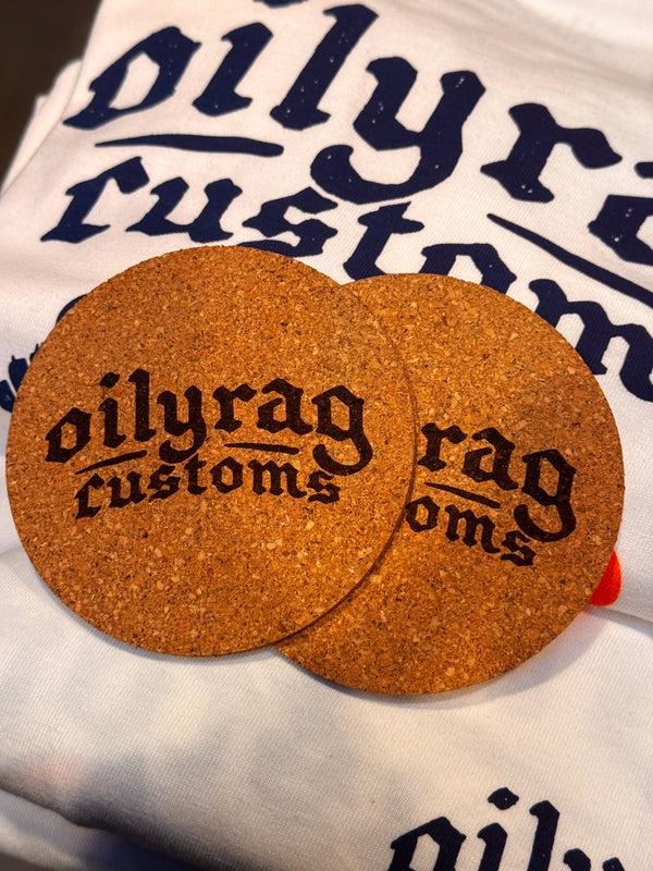 Oily Rag Customs Cork Beer Mat